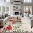 thumbnail image 3 of 5'x7' Area Rugs for Living Room Bedroom, Pink Valentine's Day Washable Rug Carpet Runner Indoor Outdoor, Romantic Roses Weeping Watercolor Rustic Non Slip Floor Mats Area Rug for Kitchen, Nursery, 3 of 8