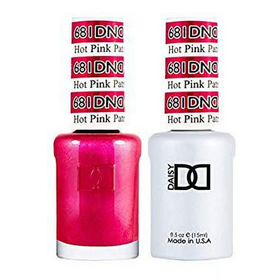 DND Nail Polish Gel & Matching Lacquer Set - 681 HOT PINK PATROL