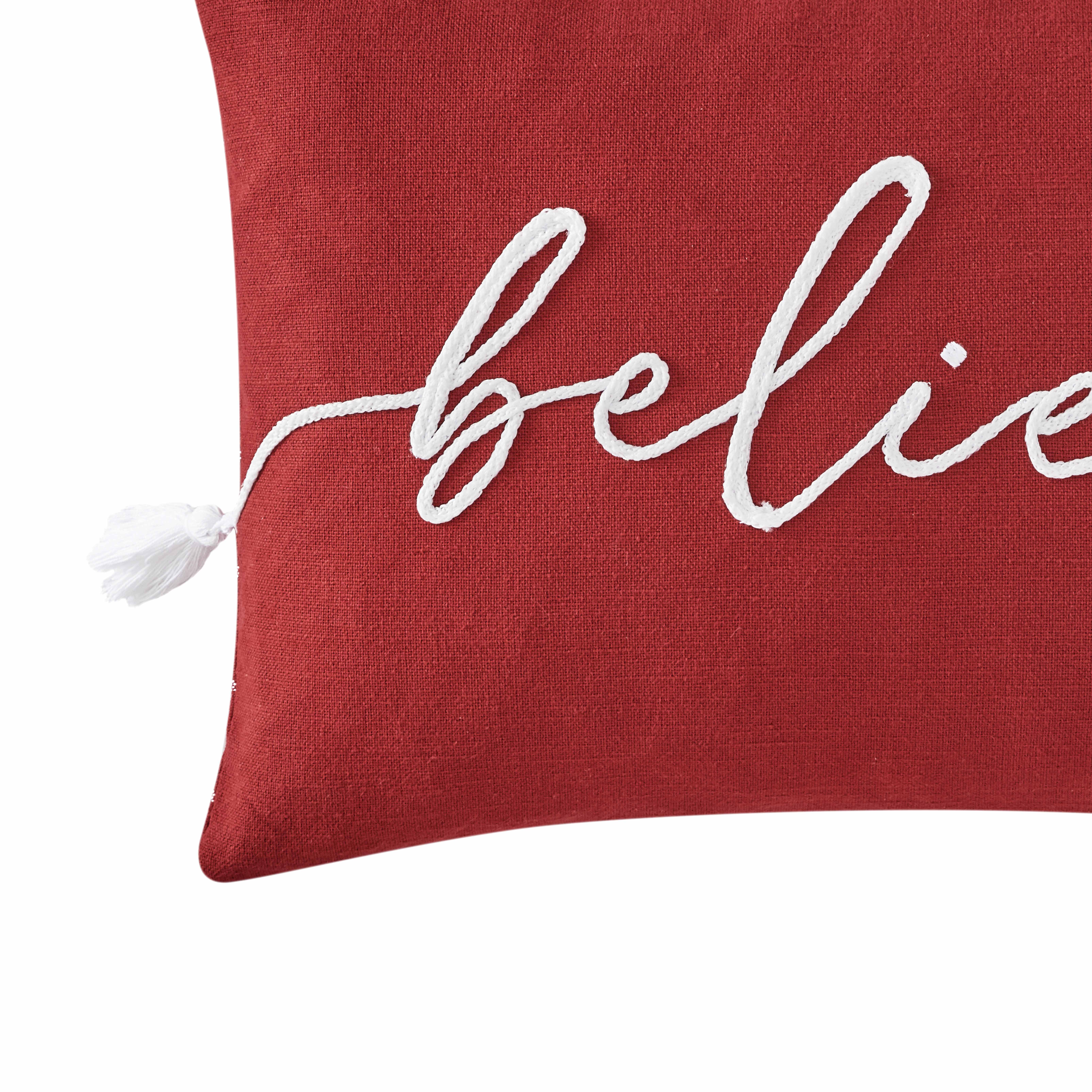 Mainstays Believe Oblong Decorative Throw Pillow, 14" x 20", 1pc