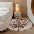 thumbnail image 2 of Texas Star Retro Round Area Rug 4Ft Washable Circle Rugs for Bedroom Dining Room, Brown Beige Wooden Berry Vintage Non-Slip Carpet Floor Mats Indoor Outdoor Carpet Runner Aesthetic Home Decor, 2 of 8