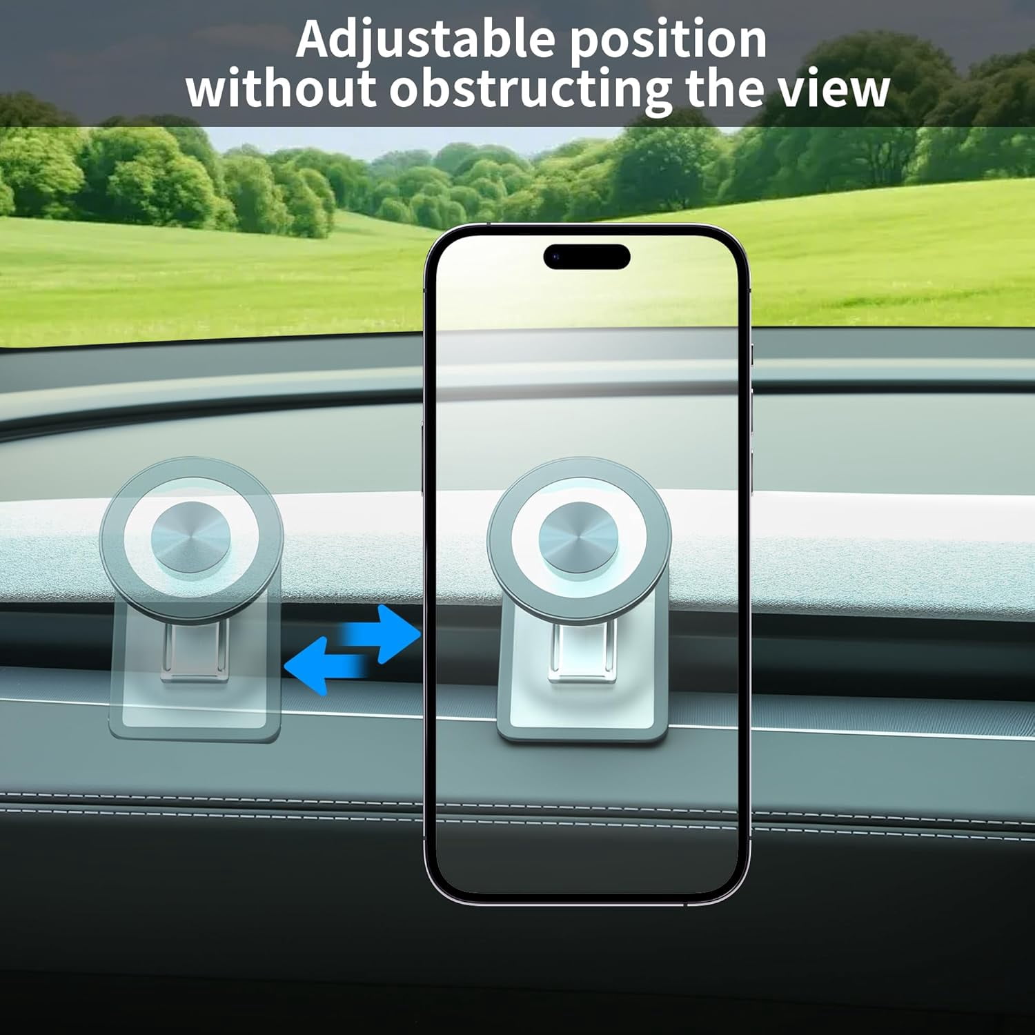 Phone Mount for Tesla New Model Y Juniper 2026 2025 Model 3 Highland Accessories Phone Holder Fit for All Phone MagSafe Car Mount [Strongest Magnet Power]