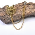 thumbnail image 3 of Vintage Men's Brooch, Leopard Head Animal Chain brooch,Suit Pin Badge Hanging Chains Collar Brooches,Husband Boyfriend Valentine's Day Anniversary Birthday Gift, 3 of 7