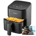 thumbnail image 1 of Freidora DOMEM Compact de 3 litros para cocinar con bajo contenido de aceite y libro de recetas, 1 of 7