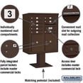 thumbnail image 5 of Salsbury Industries Pedestal Mounted Units 11 Door Front Load 4C Horizontal Cluster Box Unit with 2 Parcel Lockers, 5 of 7