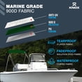 thumbnail image 4 of Knox W4GRN 79-84 in. W Bimini Top Boot Cover Replacement - 900D Marine Grade Canvas - Hunter Green, 4 of 7