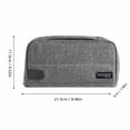 thumbnail image 2 of Double Layer Large Capacity Pencil Cases Simple Aesthetic Multi-Functional Stationery Fashion Basic Durable Pencil Pen for Women Men 1PC Black One Size, 2 of 5