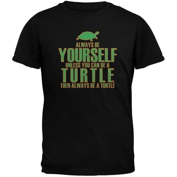 Toujours Être Vous-Même Turtle Noir Adulte T-Shirt
