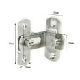 thumbnail image 2 of Flip Door Sliding Latch, 90 Degree Stainless Steel Latch, Safety Door Lock, Right Angle Curved Door, Buckle, Brushed Finish, 2 of 6