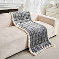 thumbnail image 3 of CJC Plush Couch Sofa Cover for Pet Dogs Washable Non-Slip Couch Covers for 3 Cushion Sofa Pet Friendly (Dark Gray, 27.6" x 59"/70 x 150cm), 3 of 12