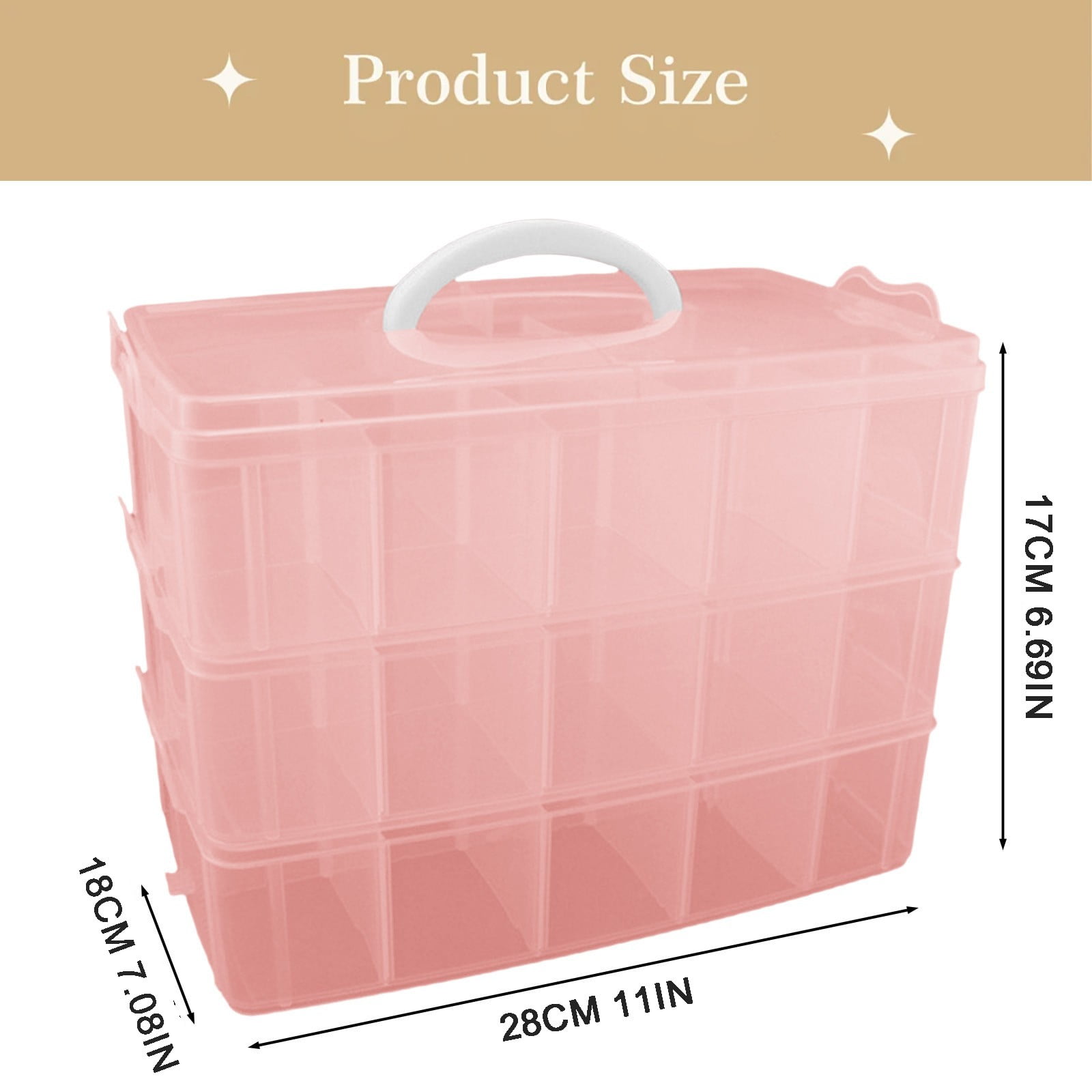 Plastic Bead Storage Organizer, Toolbox for Crafts and Jewelry,Plastic Craft Beads Jewellery Storage Organizer Tool Box Case