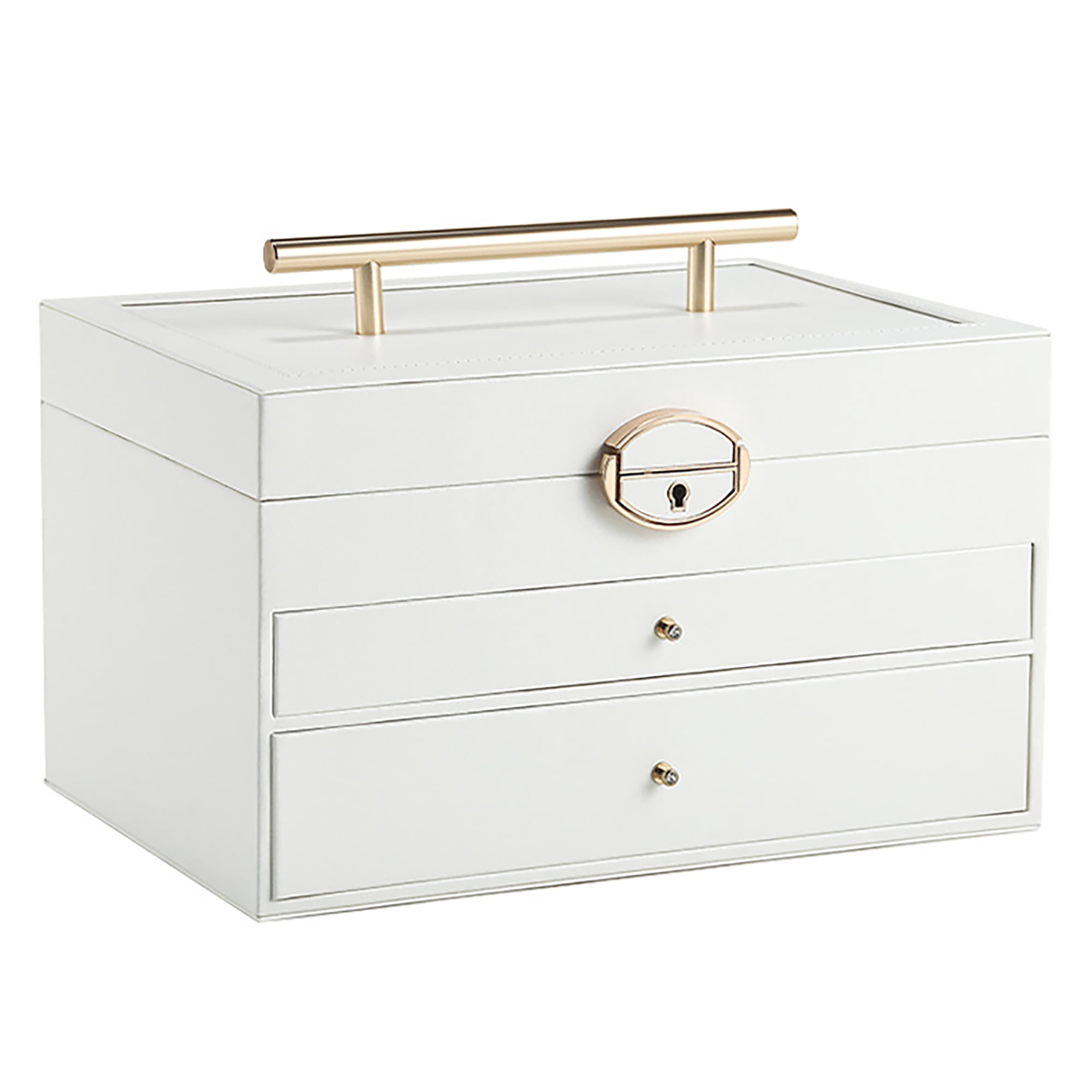 Test item AOSIFIEL Big Jewelry Box with Lock and Mirror for Women Teen