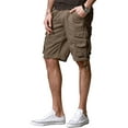 thumbnail image 3 of Matchstick Men Loose Solid Cargo Shorts with 8 Pockets, 3 of 7