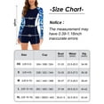 thumbnail image 6 of Women Boyshort Rash Guard Printed Zip Up Bathing Suits Long Sleeve Sport Swimsuit One Piece UV Protection Surfing Bodysuit Swimwear, 6 of 6