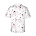 thumbnail image 3 of Balery Cute Poodle Dog Print Men's Hawaiian Shirts Short Sleeve Beach Shirt Relaxed Fit Vacation Button Down Shirts-, 3 of 9