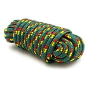 (3 pack) Ozark Trail Braided Polypropylene Blend Utility Line, 3/8 in x 25 ft, 195 lb Maximum Working Load, Multicolor