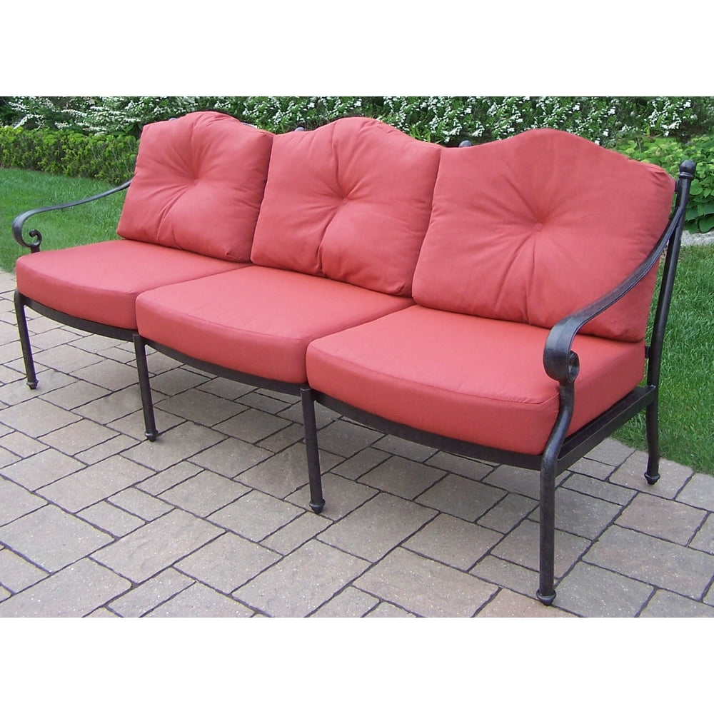 84.5” Durable Weather Resistant Aluminum Outdoor Patio Sofa with