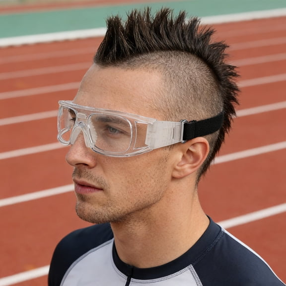 Luxshiny Lightweight Transparent Sports Goggles with Antifog Lens for Outdoor Activities