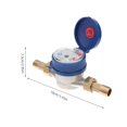 thumbnail image 4 of Hemobllo Water Meter Water Flow Meter Cold Water Meter for Garden and Home Use, Measures in Cubic Meter, DN15, 1/2" NPT Couplings, 4 of 4