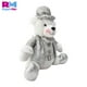 thumbnail image 3 of Decoración Muñecos Oso Polar Navideños de Peluche 32 cm plateado, 3 of 6
