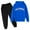 Blue, variant on LEKDFST Boys Tracksuit Fall Winter Long Sleevee Hoodie Set Letter Print Jogger Pants Set Casual Athletic Outfits Set Red 11-12 Years