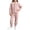 Pink, variant on Asxite Toddler Fall Outfits Solid Fleece Stand Collar Top Jogger Pants Casual Loose Breathable 2 Piece Set 5T