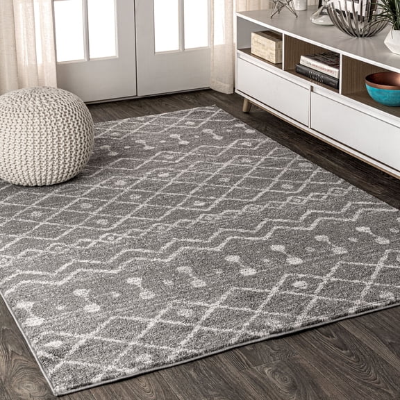 JONATHAN Y MOROCCAN HYPE 8 x 10 Area Rug, Aksil Moroccan Beni Souk - Gray/Cream, MOH208C-8