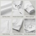 thumbnail image 3 of Lyfzbd Mens Hooded Sweatshirt Casual Long Sleeve Hoodies Drawstring Workout Pullover with Pockets White S, 3 of 4