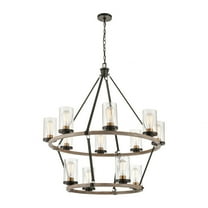 Elk Home 36-Inch Wide Geringer Chandelier, Transitional, Charcoal
