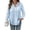 Light Blue, variant on Womens Button Down Shirts Daily Wear Long Sleeve Blouses Casual Collared Loose Fit Gauze Tops with Pocket
