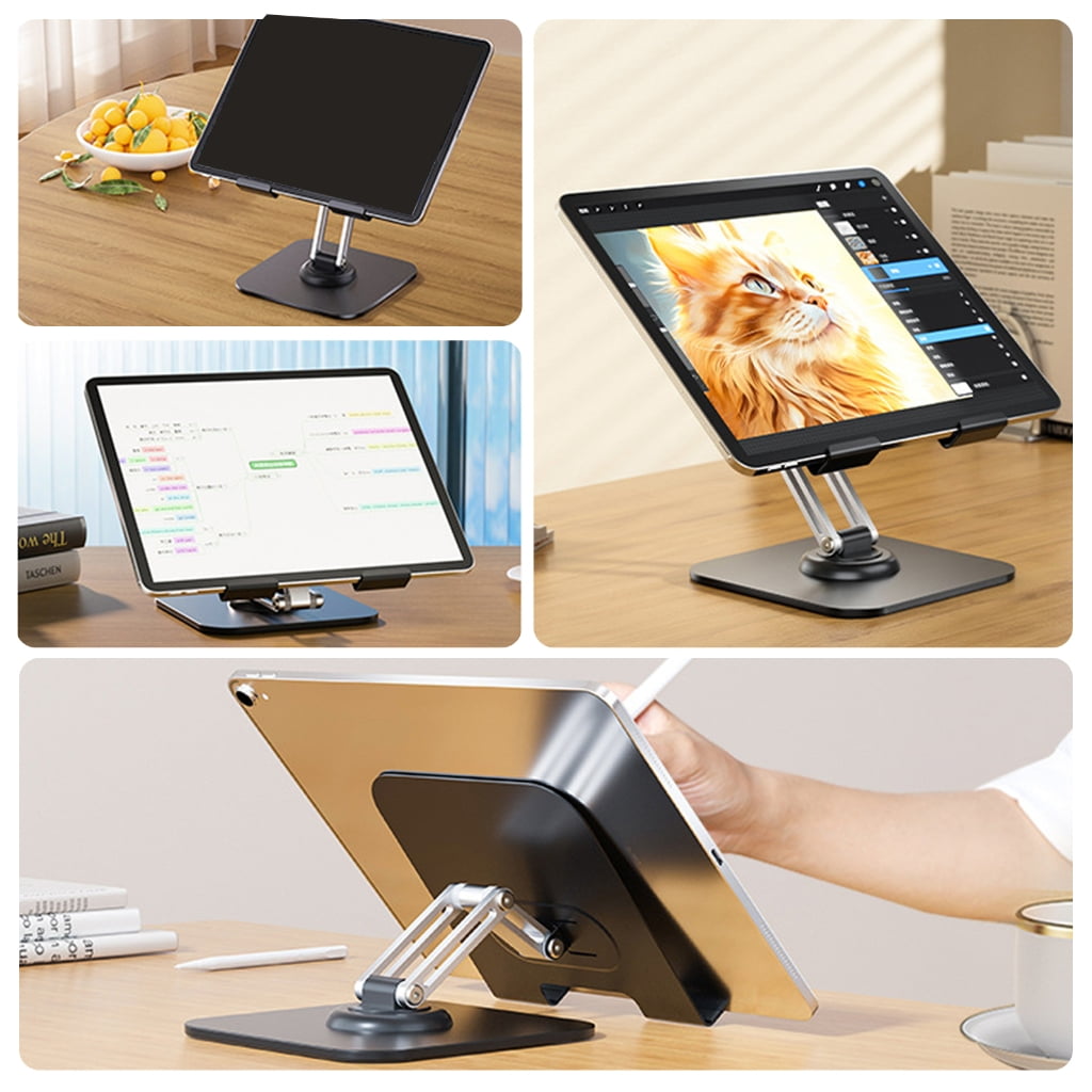 Phone Stand With 360 Degree Rotation, Adjustable Height, and Secure Grip for Phone,Pad, Tablets Holder Bracket