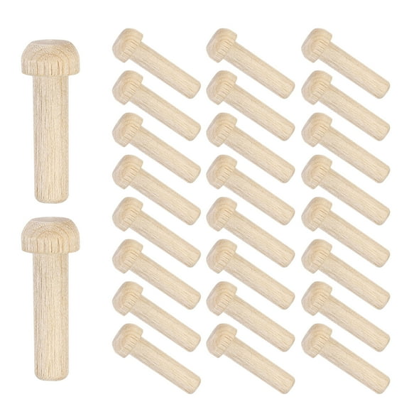 Uxcell Wood Axle Pegs, Mini Wooden Peg Wooden Wheels Shaft for DIY Model Cars Trucks 7/32" Dia. 1-1/16" Length