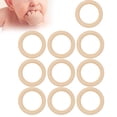 thumbnail image 2 of Anillo de dentición para bebé, 20 piezas de madera para bebé, colgante de madera Natural, anillo de dentición de madera construido para profesionales, 2 of 8