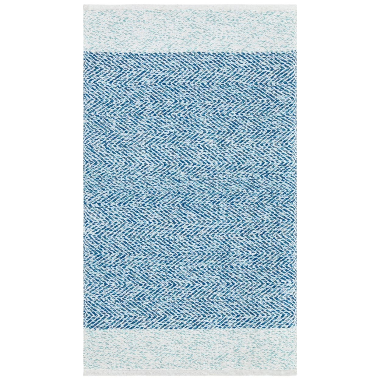 SAFAVIEH Nantucket Adria Geometric Chevron Area Rug, Ivory/Blue, 8' x 10'