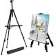 thumbnail image 1 of Caballete de exhibición de altura ajustable, caballete de trípode de metal de aluminio resistente para arte, pintura, dibujo y exhibición, incluye bolsa de transporte, 1 of 5