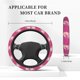 thumbnail image 3 of Balery Cute Pink Axolotl A Fundas elásticas antideslizantes para volante, funda protectora universal para hombre y mujer, 15 pulgadas, accesorios para coche., 3 of 6