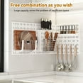 thumbnail image 2 of Homasy 14Pcs Punch-Free Pegboard Combination Wall Organizer Kit, 2 Pcs 12''x12'' White Modular Pegboard Panels with 10 Hanging Accessories, Wall Mount Storage Shelves for Kitchen/Bedroom/Office, 2 of 11