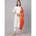thumbnail image 4 of Janasya Indian Women's Off White Crepe Silk Solid Kurta with Pant and Dupatta, 4 of 9