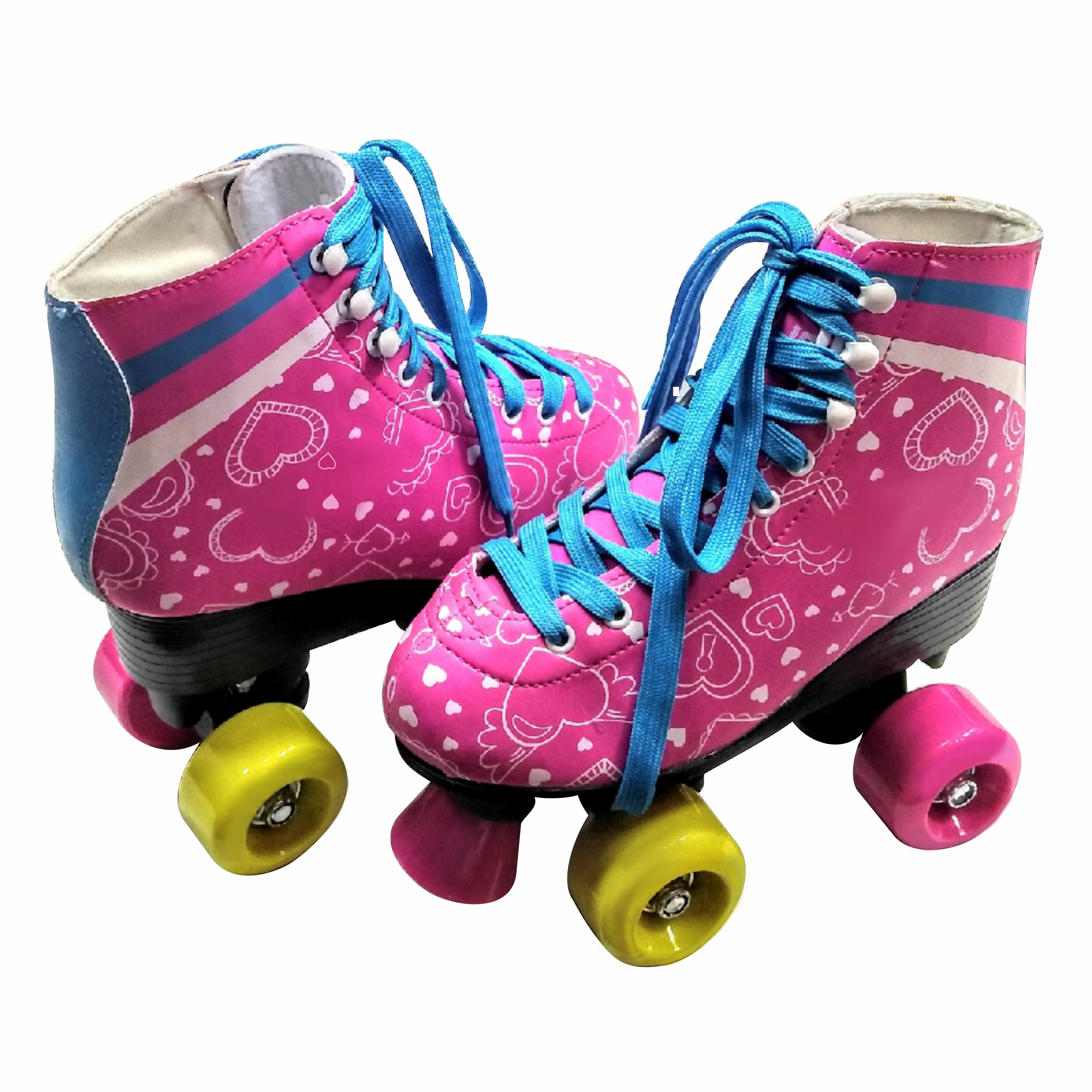 Details about   WOMENS ROLLER SKATES GIRLS YOUTH QUAD FOUR WHEELS HIGH TOP 