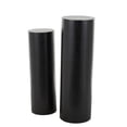 thumbnail image 6 of DecMode 40", 34"H Black Wood Handmade Pedestal Pedestal Table, 2-Pieces, 6 of 9
