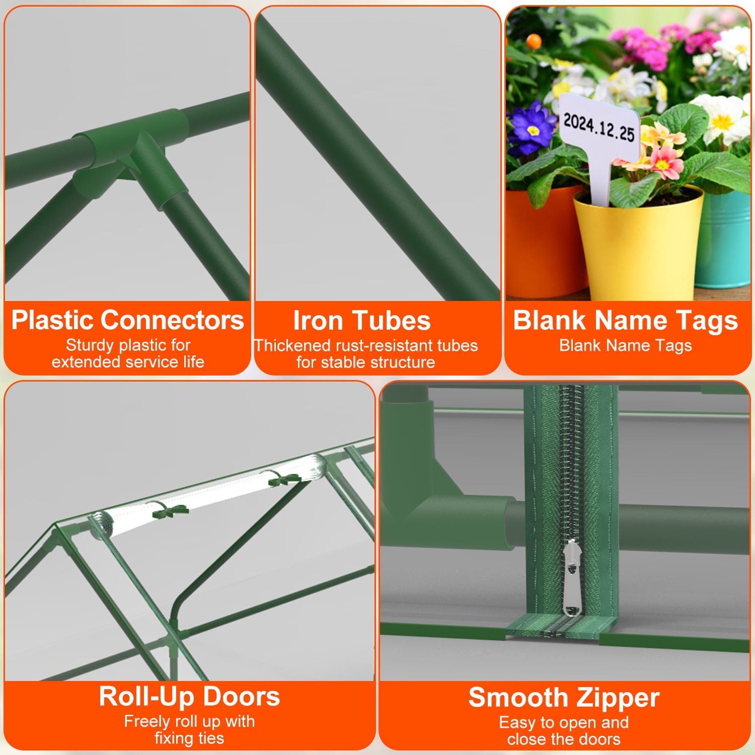 71"x33"x37" Portable Mini Cloche Greenhouse, iMounTEK Waterproof UV-Resistant Hot House for Indoor Outdoor (Clear)