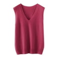 thumbnail image 4 of AherBiu Summer Vests for Women Knitted Sweater Tank Top Deep V Neck Sleeveless Casual Comfy Blouse, 4 of 4