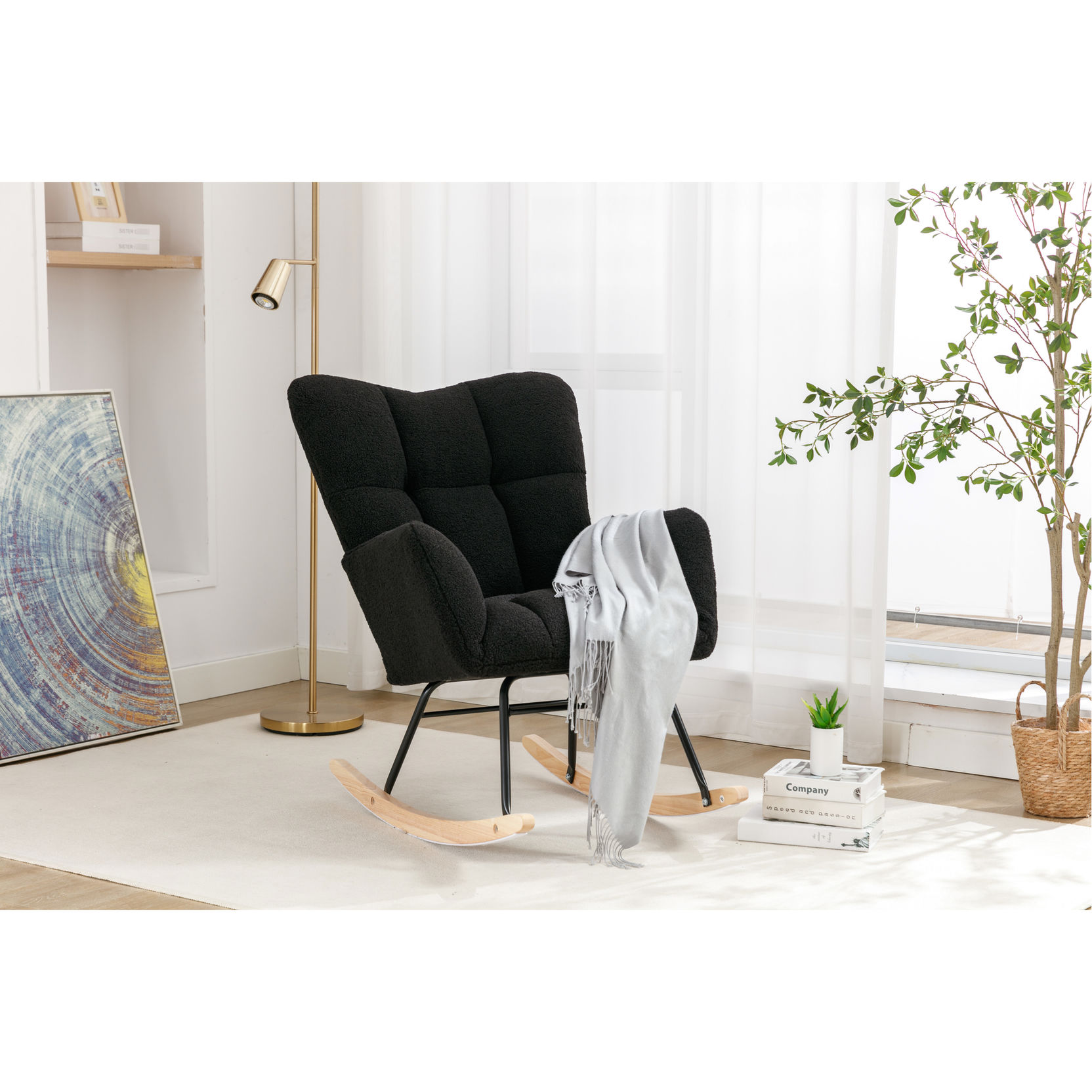 Cotton Fill | Indoor Rocking Chair for Living Room | Simple Structure for Quick Setup