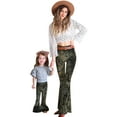thumbnail image 3 of Daisy Del Sol Little Girls Velvet Boho Bell Bottom Stretch Legging Flared Pants Toddler Childrens Kids 2T-8, 3 of 6