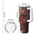 thumbnail image 4 of Vsdgher Romantic Flower Fox Couple Pattern 40 oz Tumbler with Handle and Straw Lid | Insulated Cup Reusable Stainless Steel Water Bottle Travel Mug | Gifts for Women Men Him Her, 4 of 8