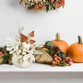 thumbnail image 6 of White Pumpkin Maple Tabletop Centerpiece Decor for Fall Thanksgiving Table Wood Sign Harvest Decoration with White Berry for Harvest 4*8inches, 6 of 8