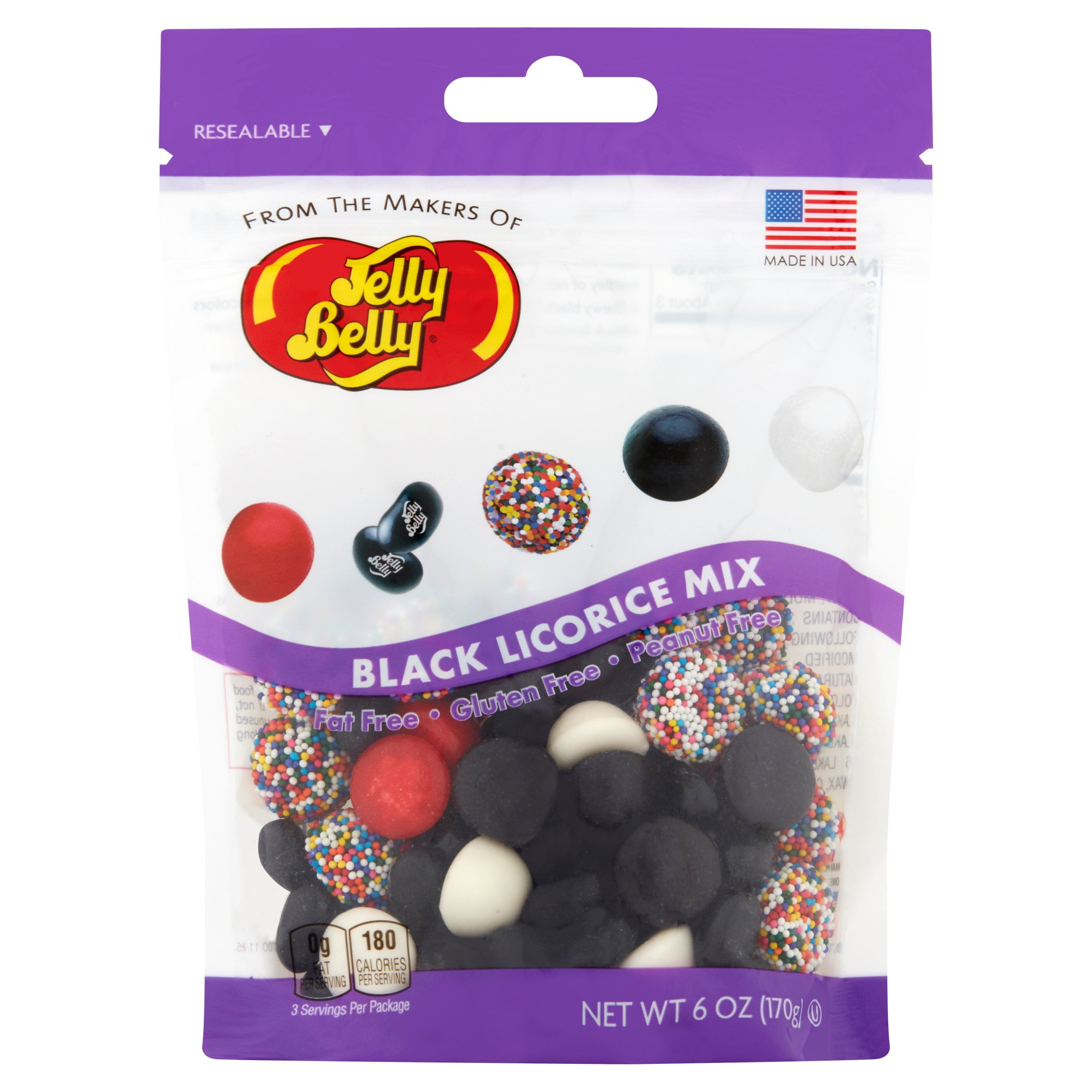 Jelly Belly Black Licorice Mix, 6 oz by Jelly Belly Candy Company