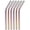 Colorful, variant on 6Pack Reusable Metal Straws, 9.5" Stainless Steel Drinking Straw (0.5" Wide, Bent, Purple)