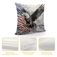 thumbnail image 4 of MDO Us Army Cool American Flag Eagle Print Throw Pillow Cover Corduroy Soft Pillowcase with Hidden Zipper Decorative Cushion Covers for Sofa Living Room Home Decors 18"X18", 4 of 5