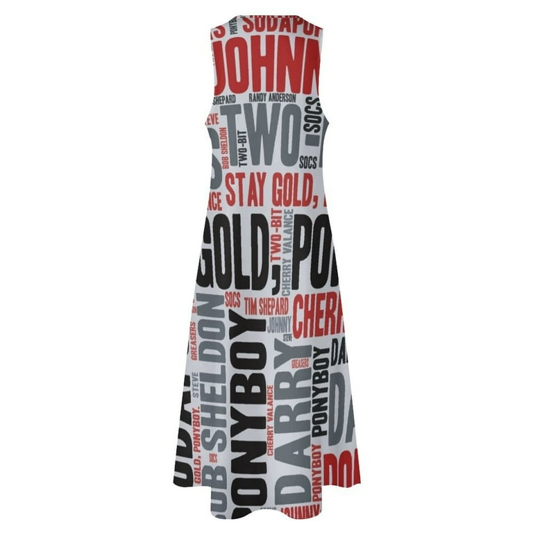 The Outsiders Word Cloud Stay Gold Ponyboy Long Dress summer