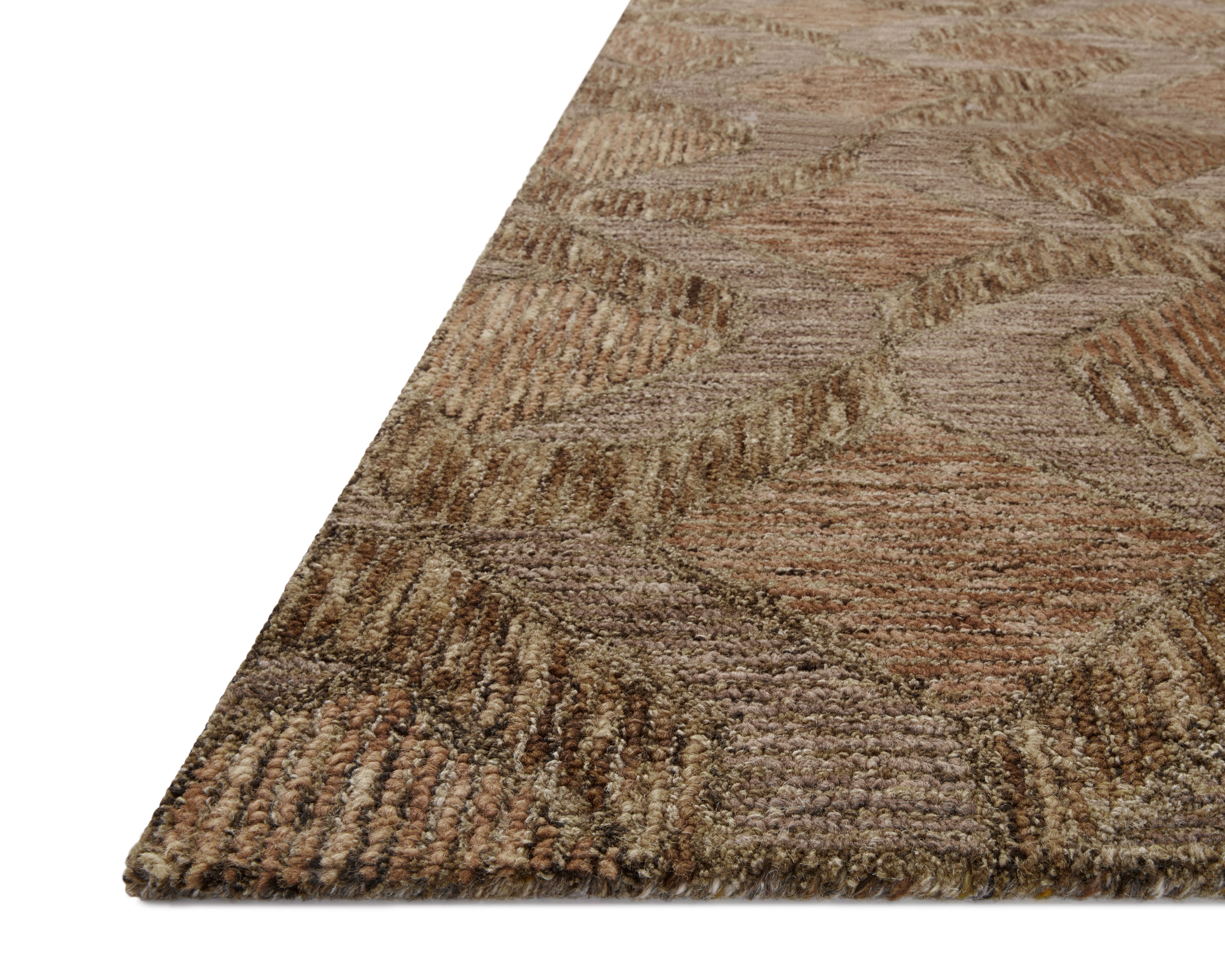 Loloi Varena Rust / Bark 18" x 18" Sample Rug